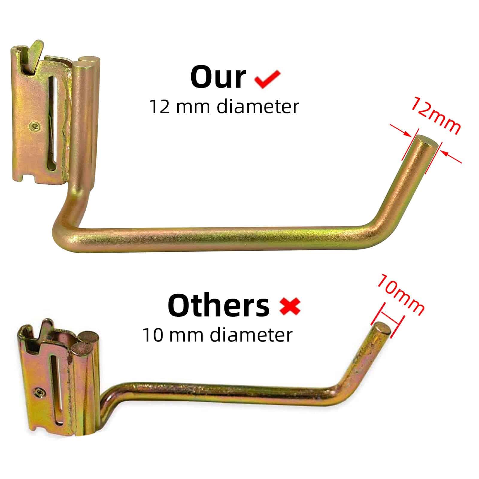 4 Pack Ganchos de Pala de Servicio Pesado para E-Track para - Imagen 3