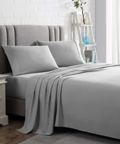 Juego de sábanas American Home Collection para -Gris Claro