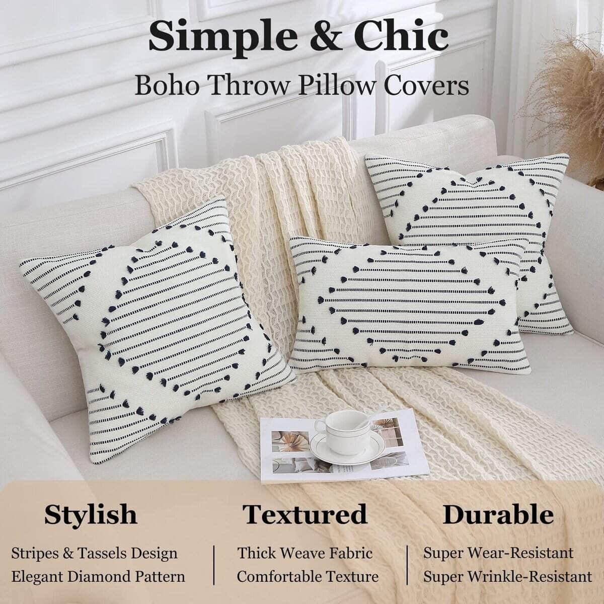 Juego de 2 Fundas de Cojín Boho Mecatny 12X20, Fundas de - Imagen 8