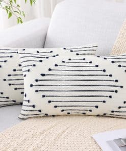 Juego de 2 Fundas de Cojín Boho Mecatny 12X20, Fundas de