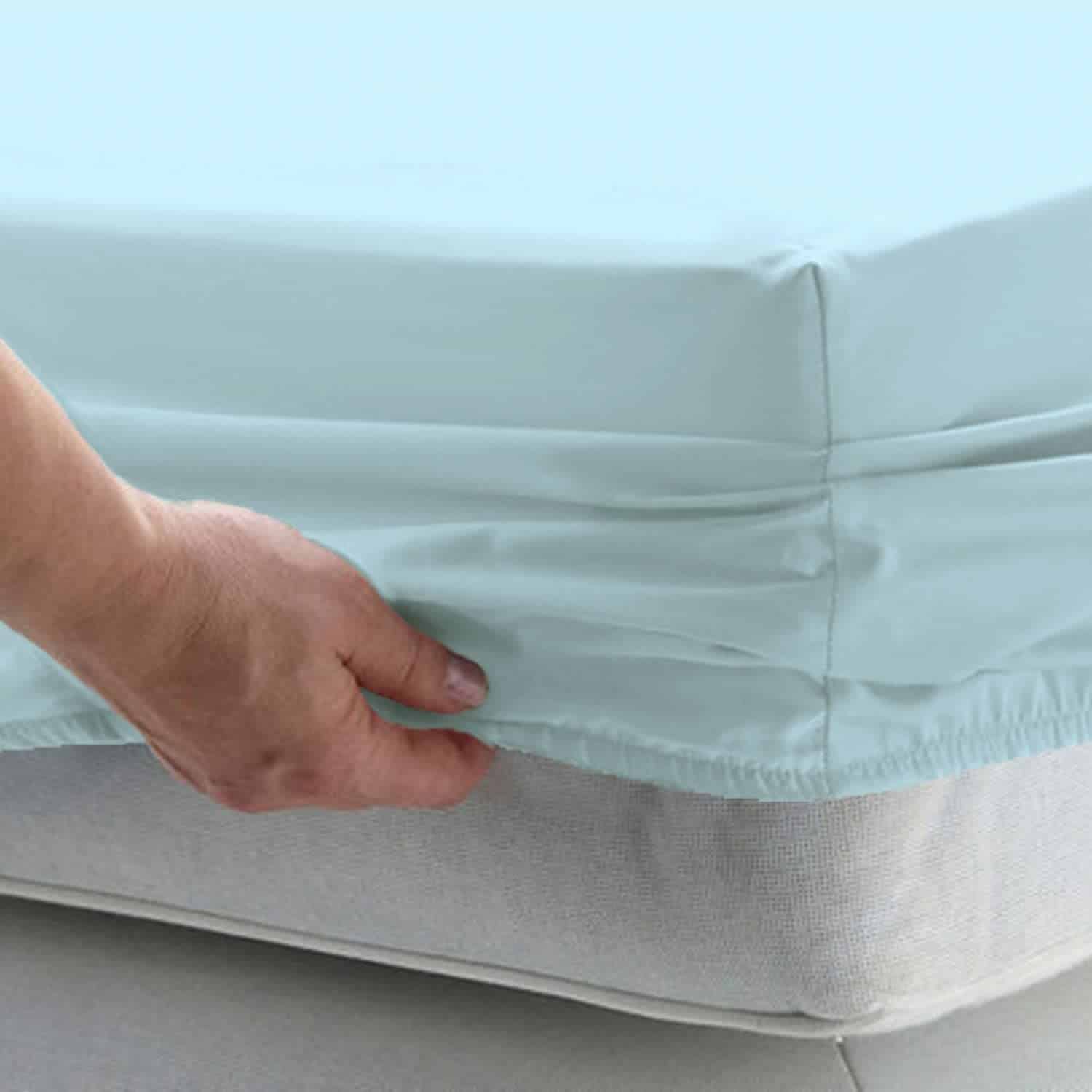 Sábana Ajustable King Pizuna Pure 100% -Plateado