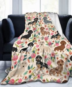 Manta de Tiro Majoug Lindo Patrón de Salchicha Teckel Suave