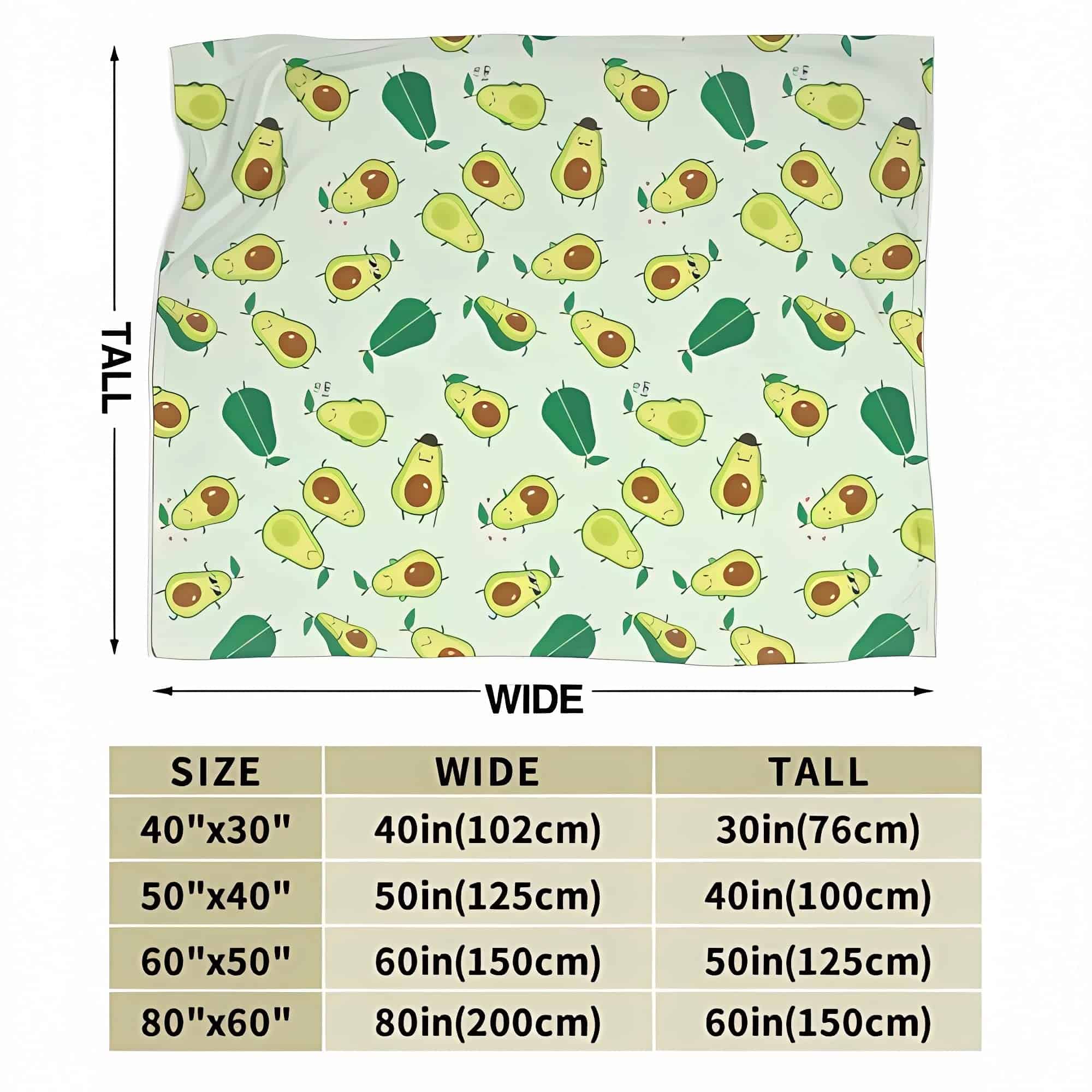 Manta Majoug de Avocado Cute and Simple Patrón Suave y - Imagen 5