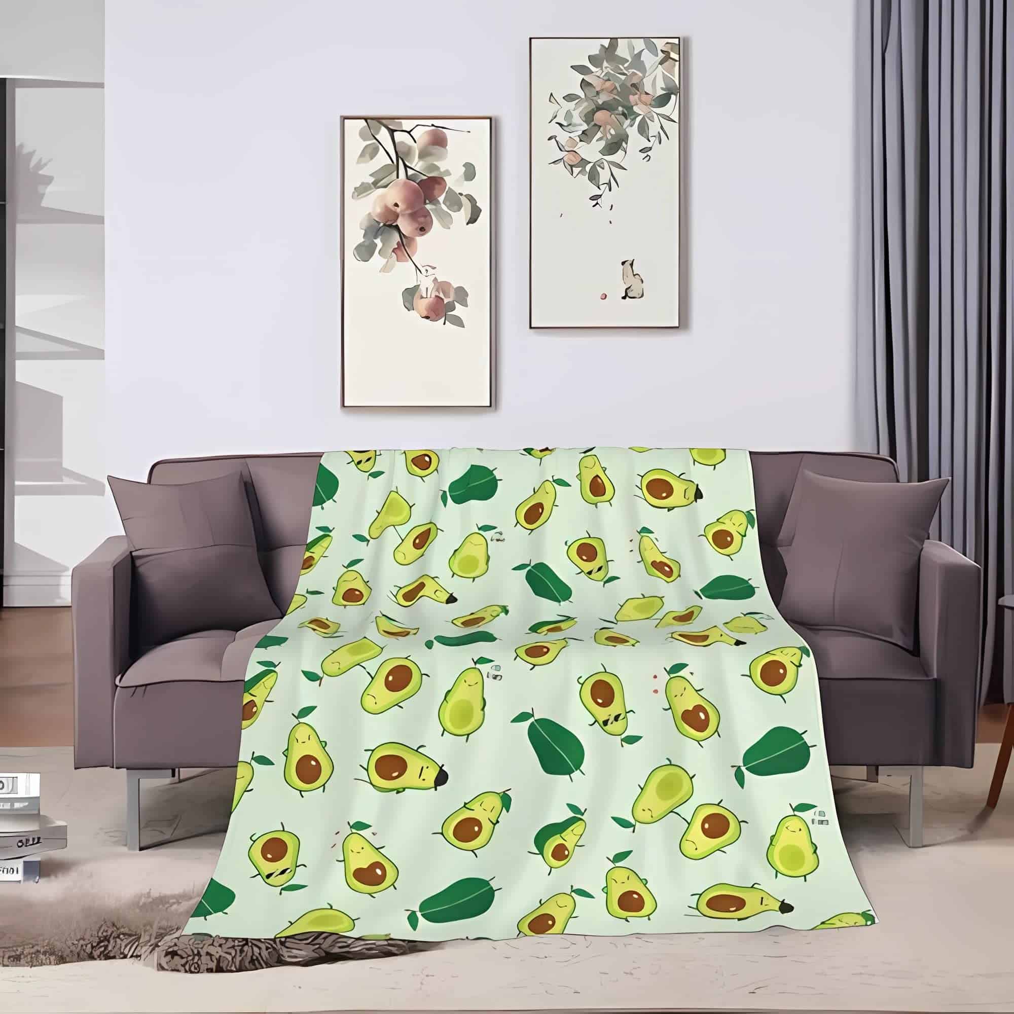 Manta Majoug de Avocado Cute and Simple Patrón Suave y - Imagen 4