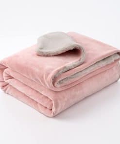 Manta de Piel Sintética de Conejo Falso Mellowdy (Rosa