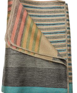 DAVLINA, Manta de Lana de Alpaca | Súper -Verde Gris Varicol