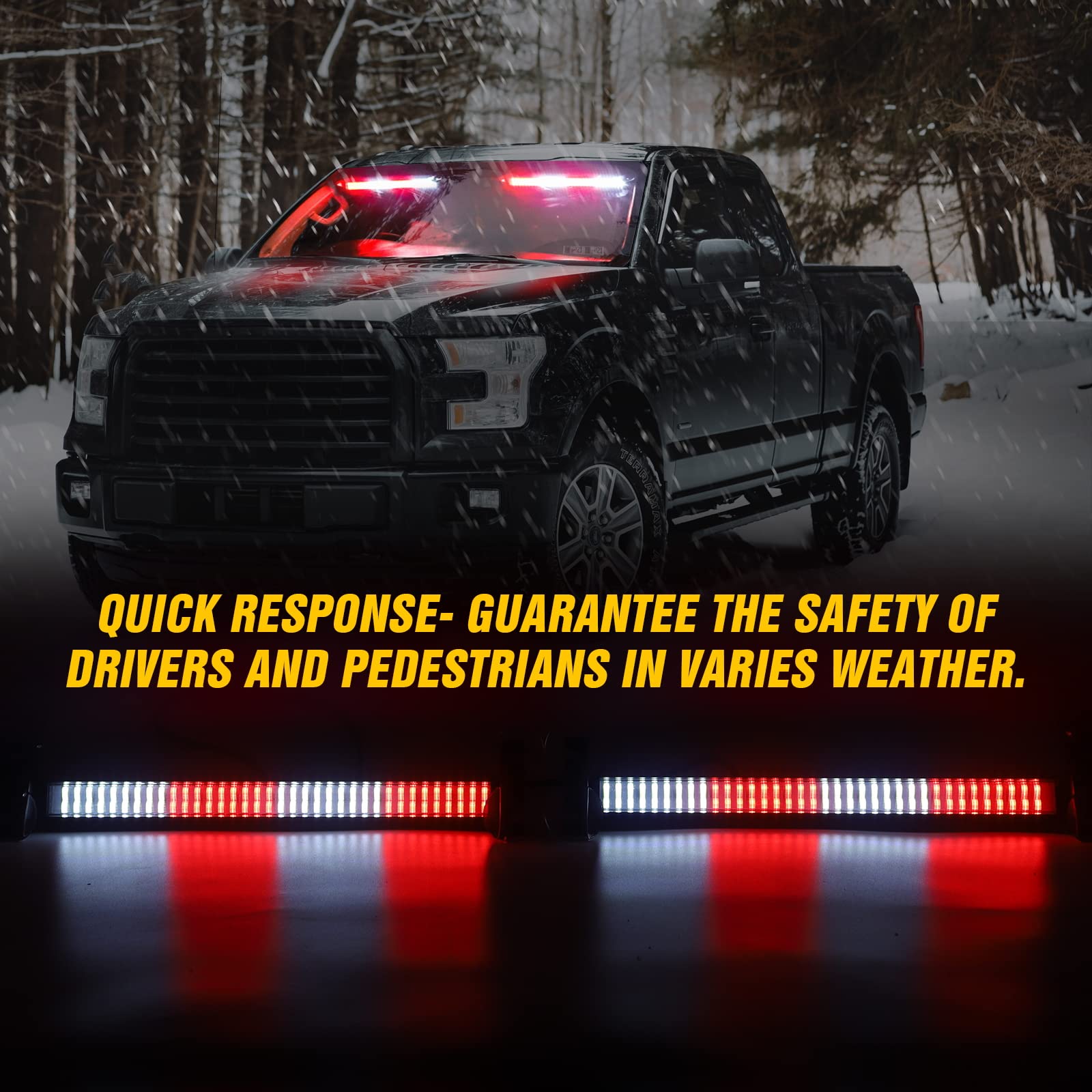 XRIDONSEN 2 en 1 2x 17.7 pulgadas Barra de luces de - Imagen 4