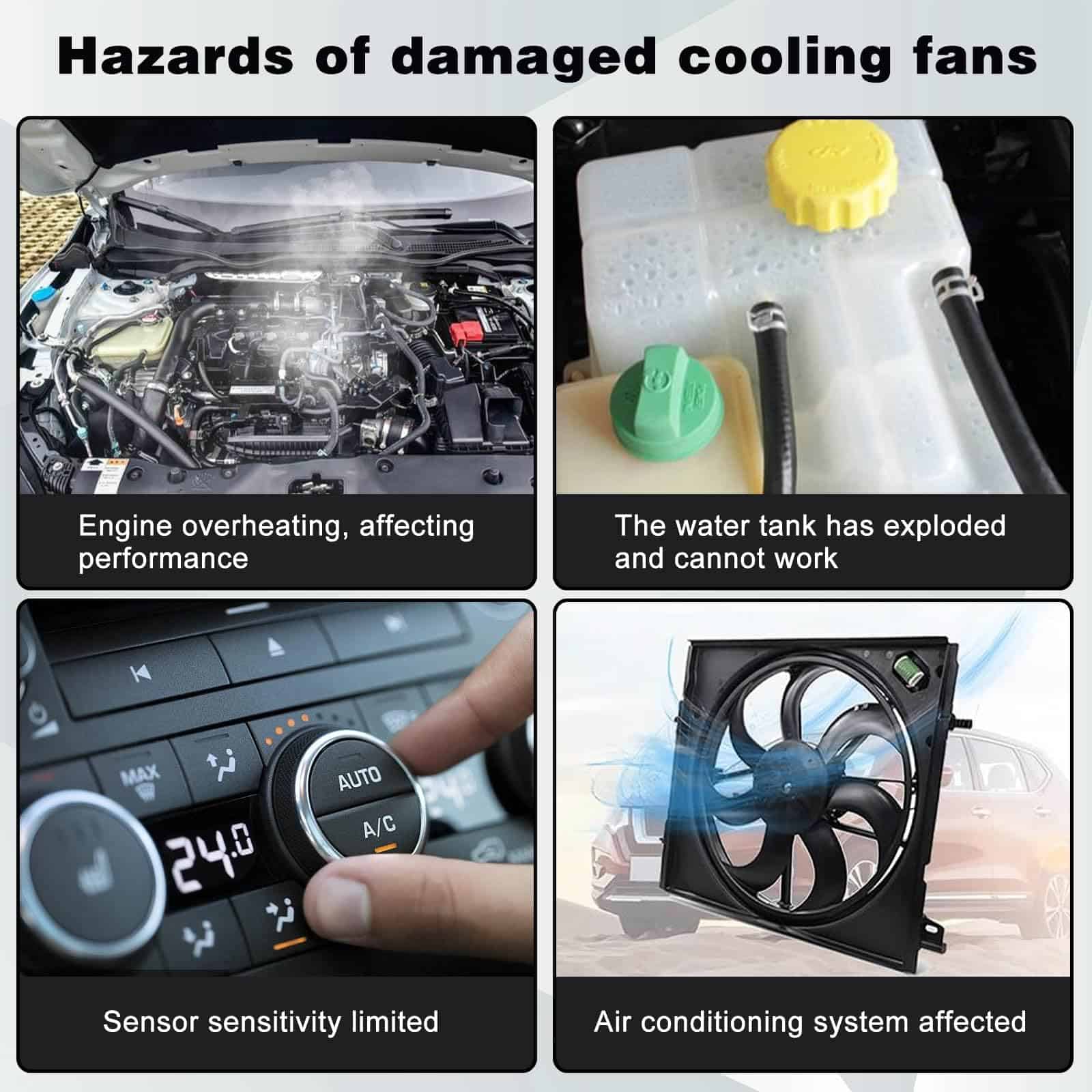 SecosAutoparts Ensamblaje del Ventilador de Enfriamiento - Imagen 3