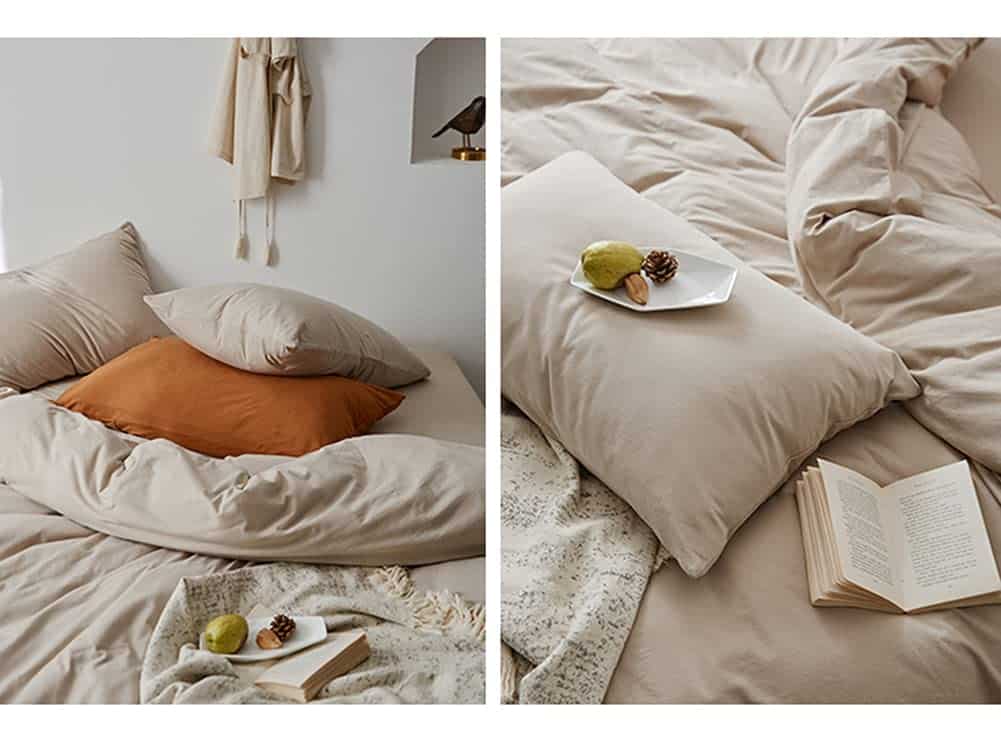Juego de Funda Nórdica Beige para Cama Matrimonial estilo - Imagen 6