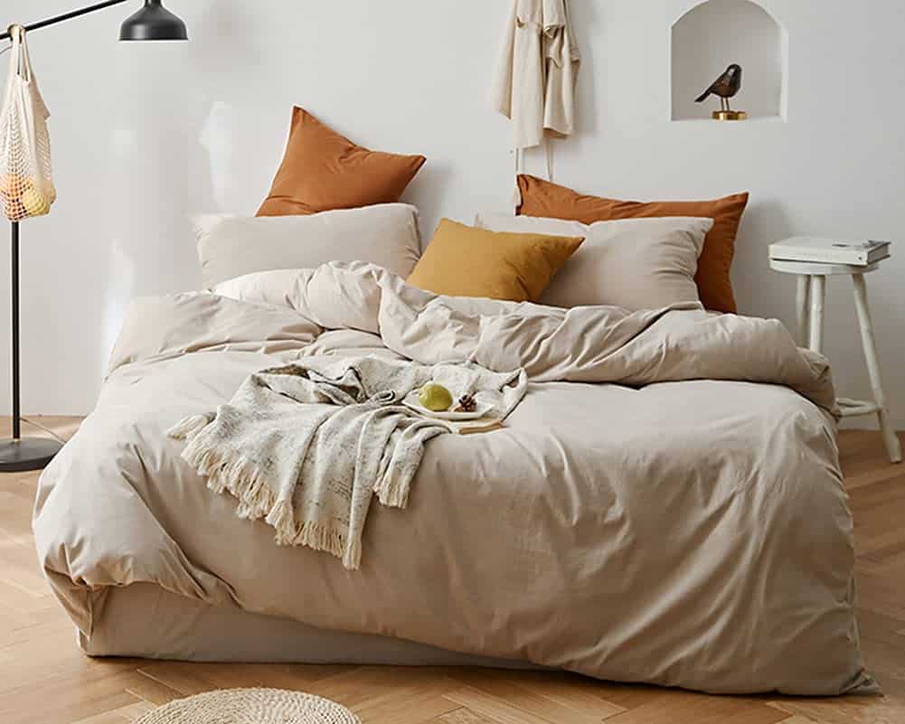 Juego de Funda Nórdica Beige para Cama Matrimonial estilo - Imagen 5
