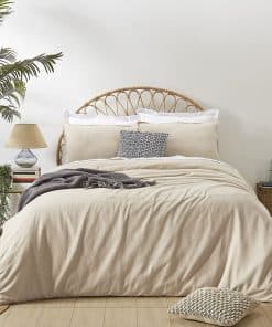 Juego de Funda Nórdica Beige para Cama Matrimonial estilo