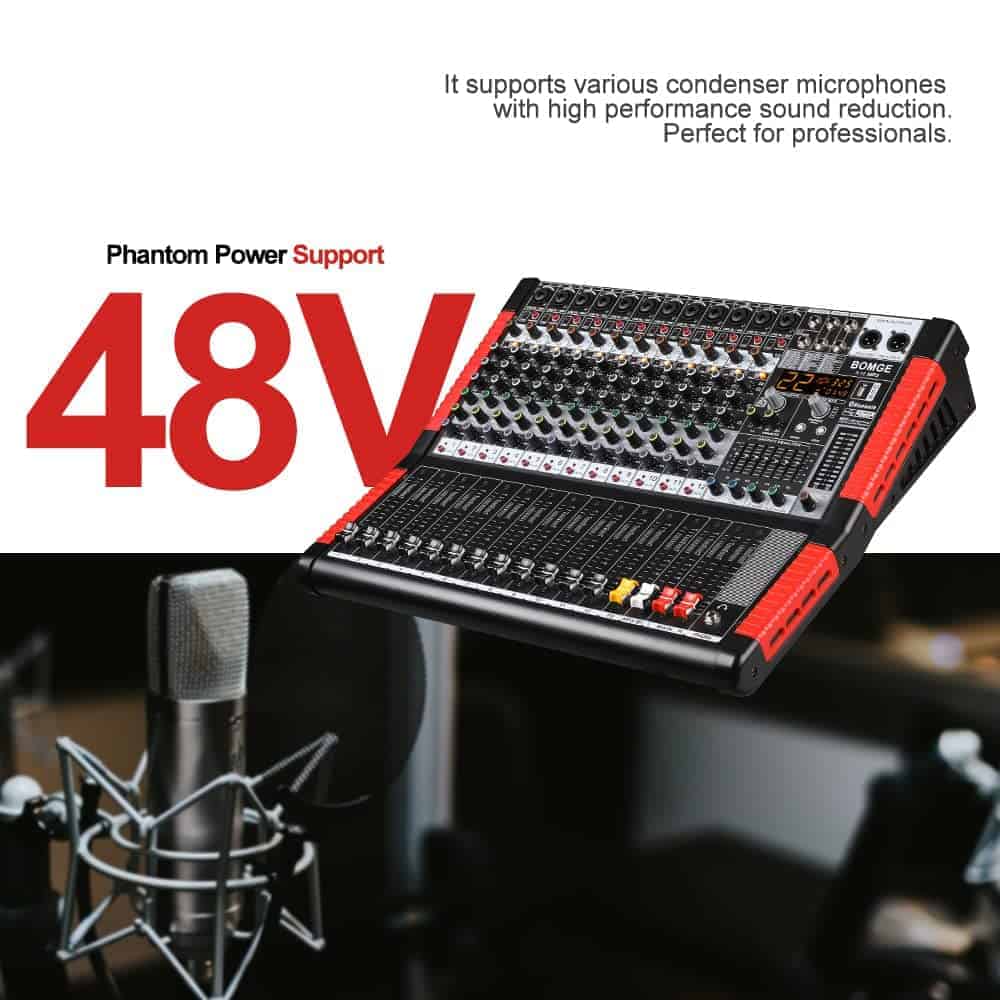 Mezclador de audio profesional BOMGE Consola de mesa - Imagen 3
