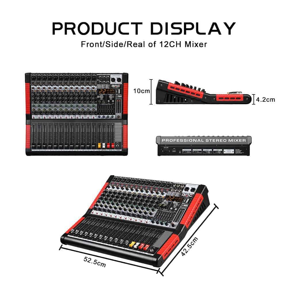 Mezclador de audio profesional BOMGE Consola de mesa - Imagen 10