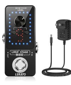Pedal de Efecto de Bucle LEKATO con Función de Afinador