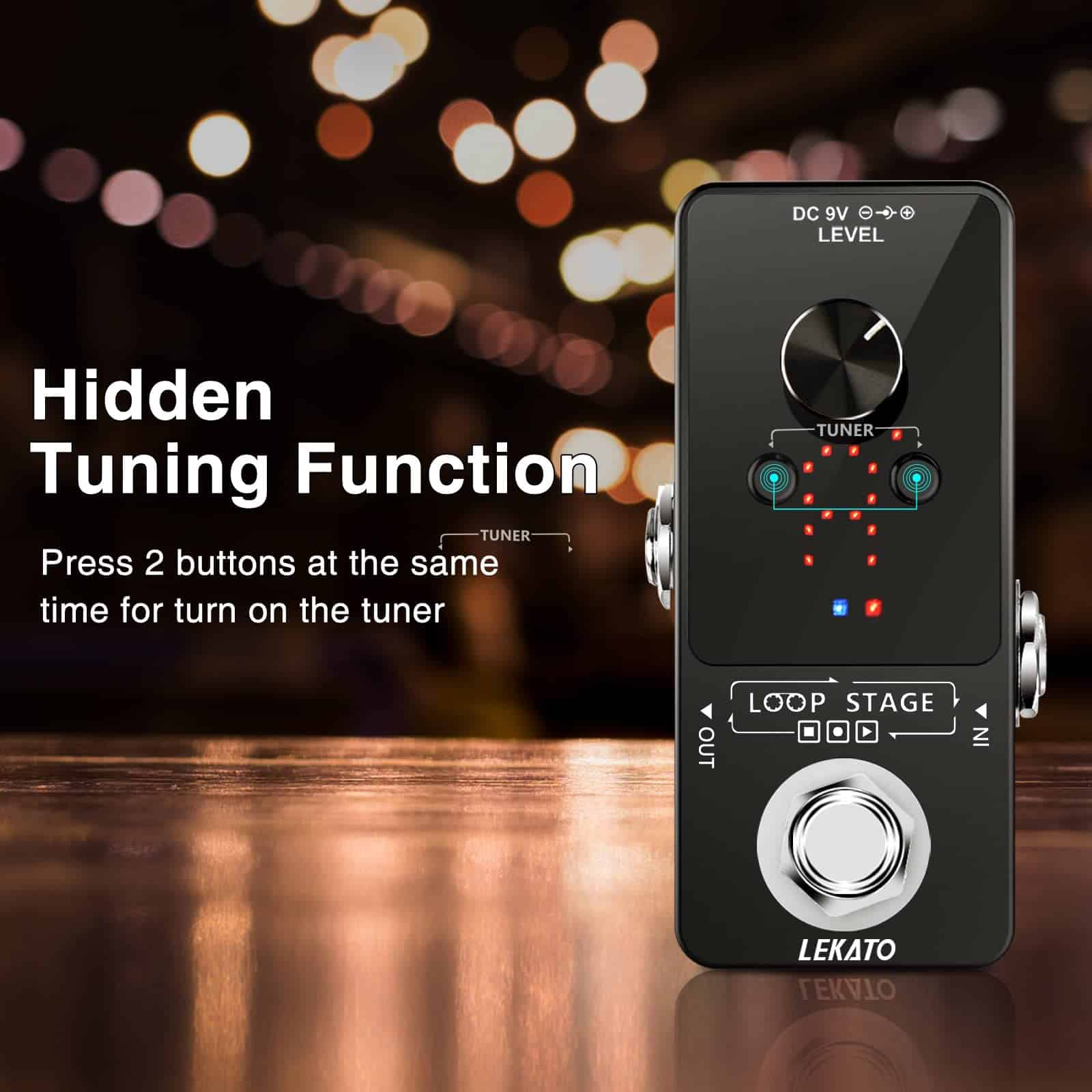 Pedal de Efecto de Bucle LEKATO con Función de Afinador - Imagen 5