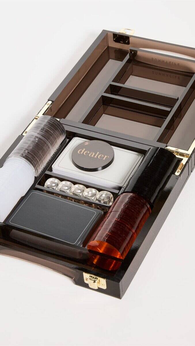 Juego de póker de edición limitada Lucite Whiskey Noir - Imagen 3