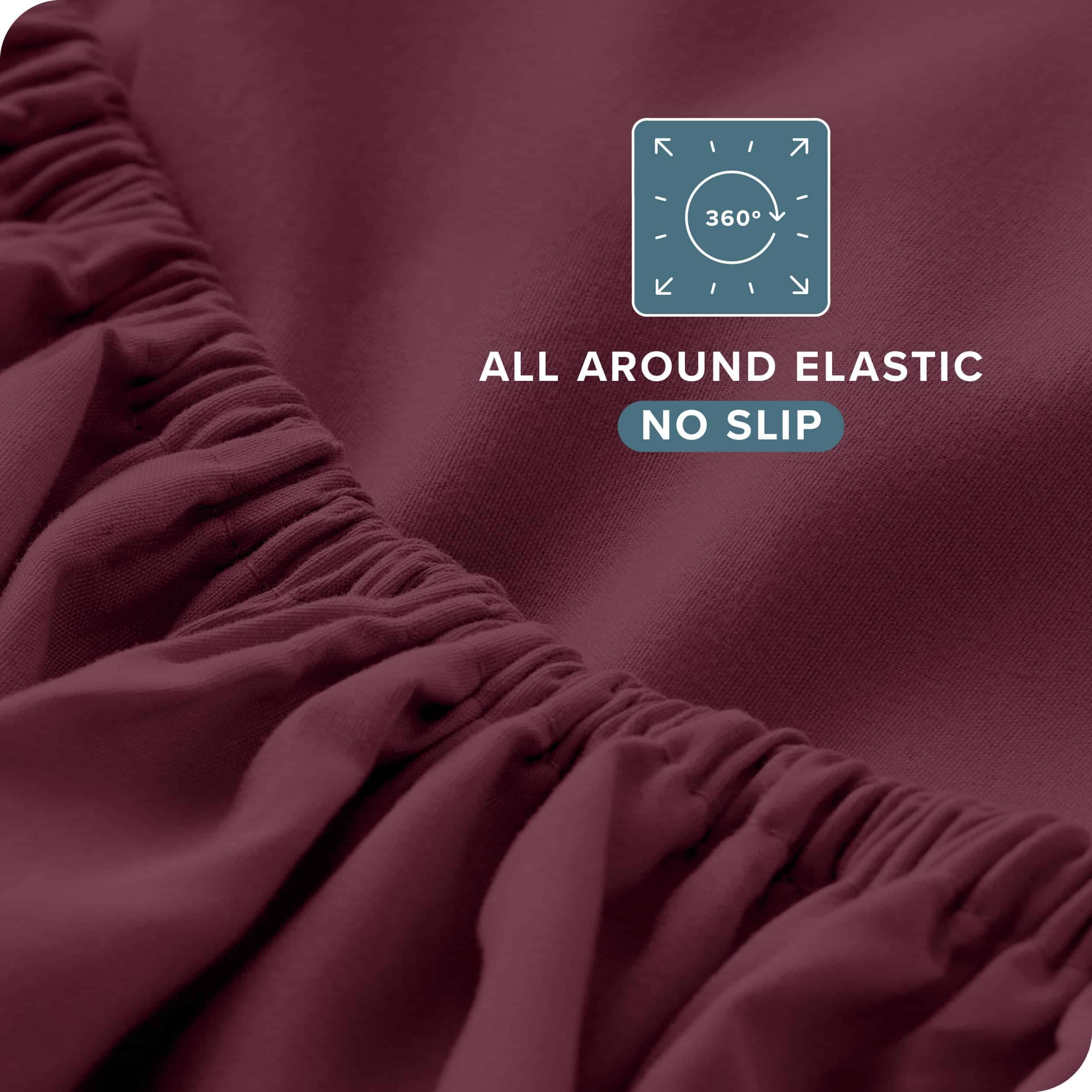 Juego de sábanas Bare Home Twin XL - Tamaño -Borgoña - Imagen 7