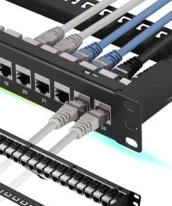 Rapink Patch Panel 24 Puertos Cat7 con Inline Keystone 10G