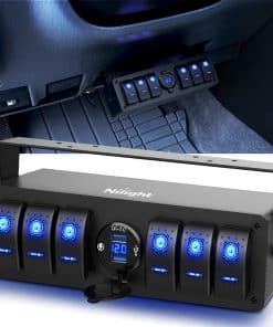 Panel de interruptores Nilight de 6 Gang con Cargador USB y