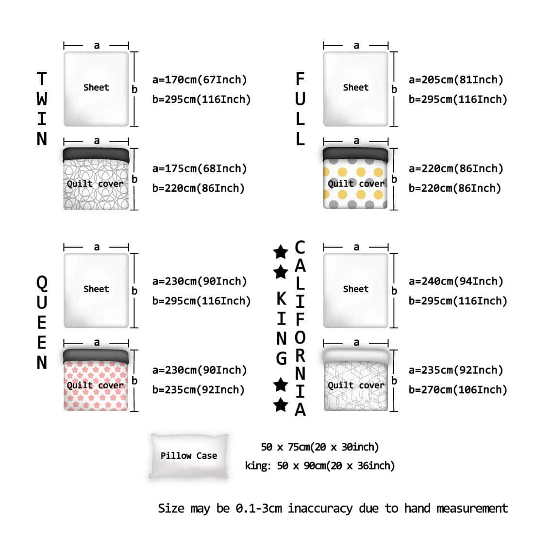 Juego de Funda de Edredón de 4 Piezas para Cama California - Imagen 7