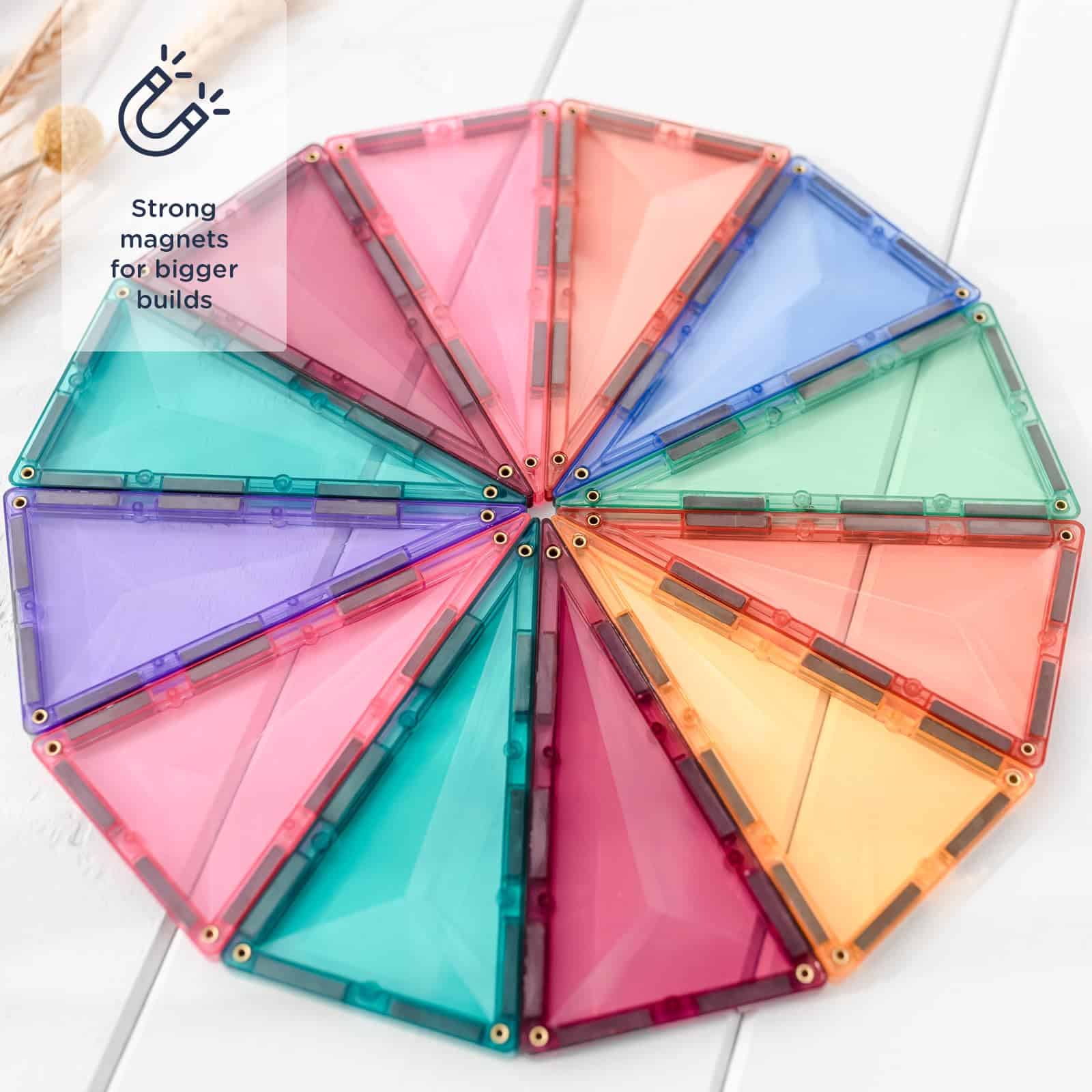 Set de Geometría Connetix Magnetic Tiles Pastel, 40 Piezas - Imagen 3
