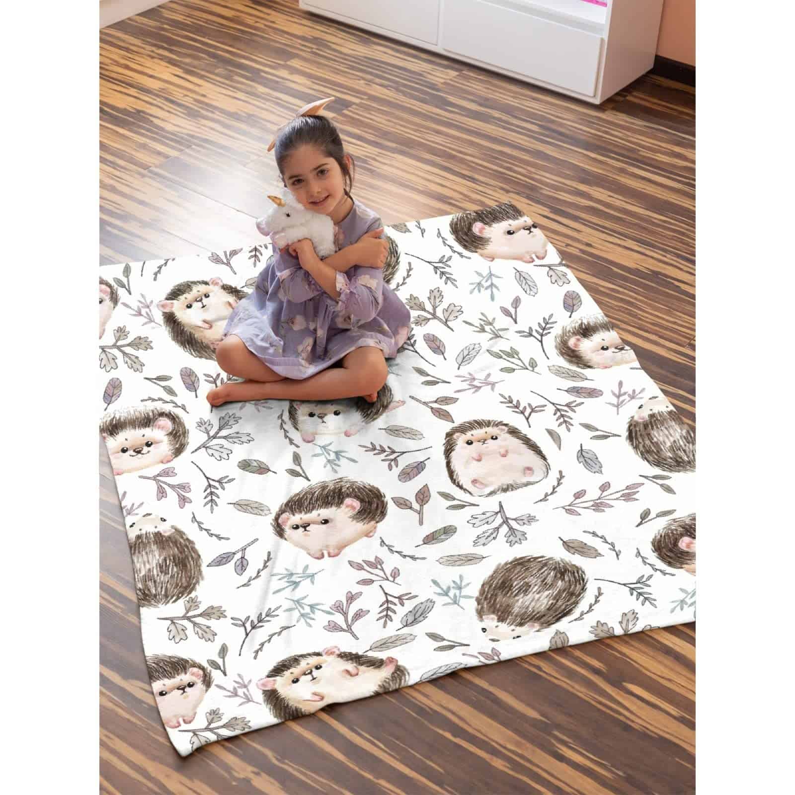 Manta Ligera y Suave con Diseño de Erizo para Regalo - - Imagen 6