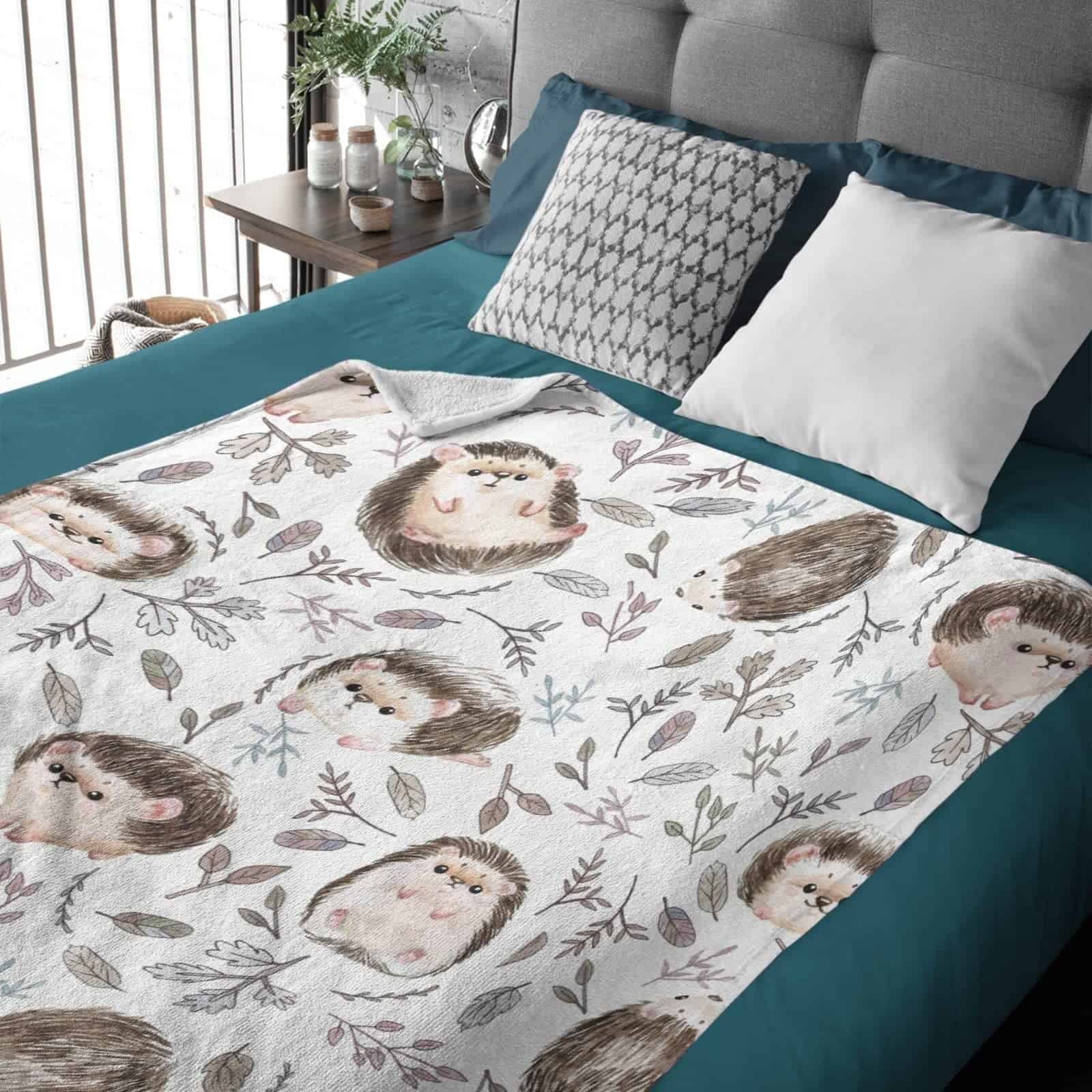 Manta Ligera y Suave con Diseño de Erizo para Regalo - - Imagen 3