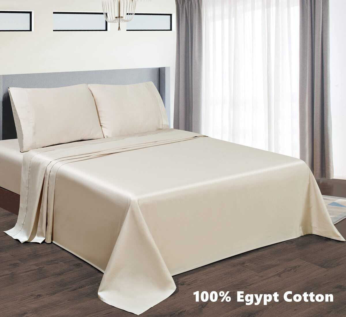 Juego de sábanas 4 piezas, Enfriamiento 600 TC 100% Algodón - Imagen 7