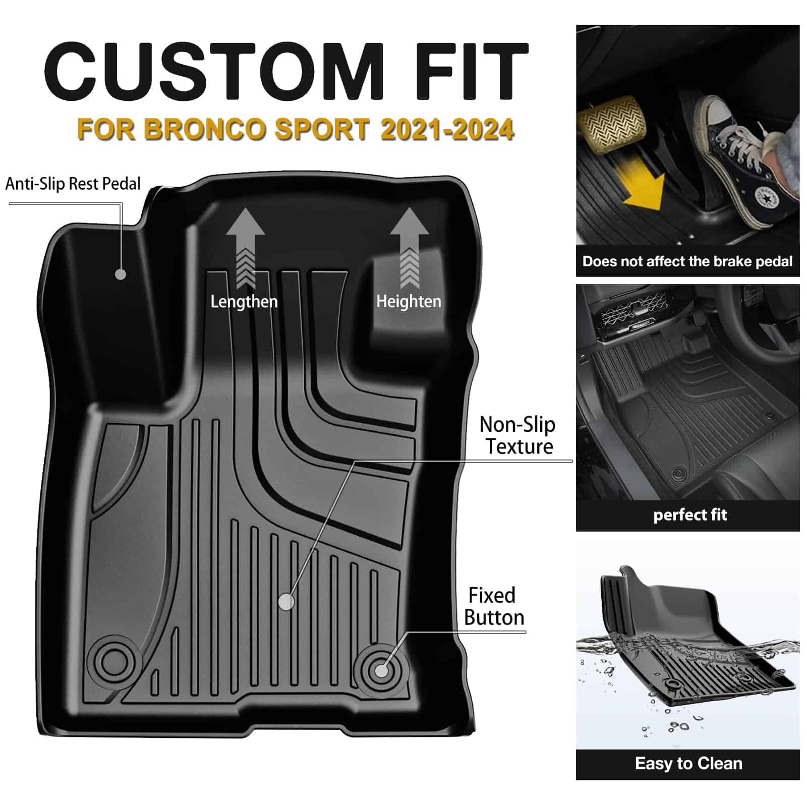 AOMSAZTO Tapetes para Automóvil para Ford Bronco Sport 2021 - Imagen 4