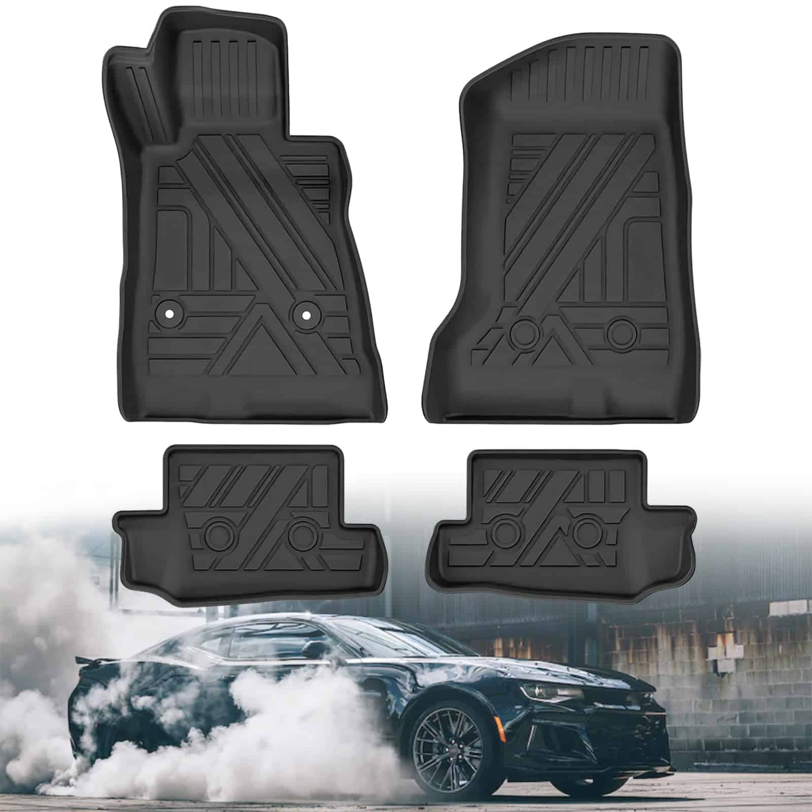 Tapetes para piso AOMSAZTO Compatible con Chevy Camaro