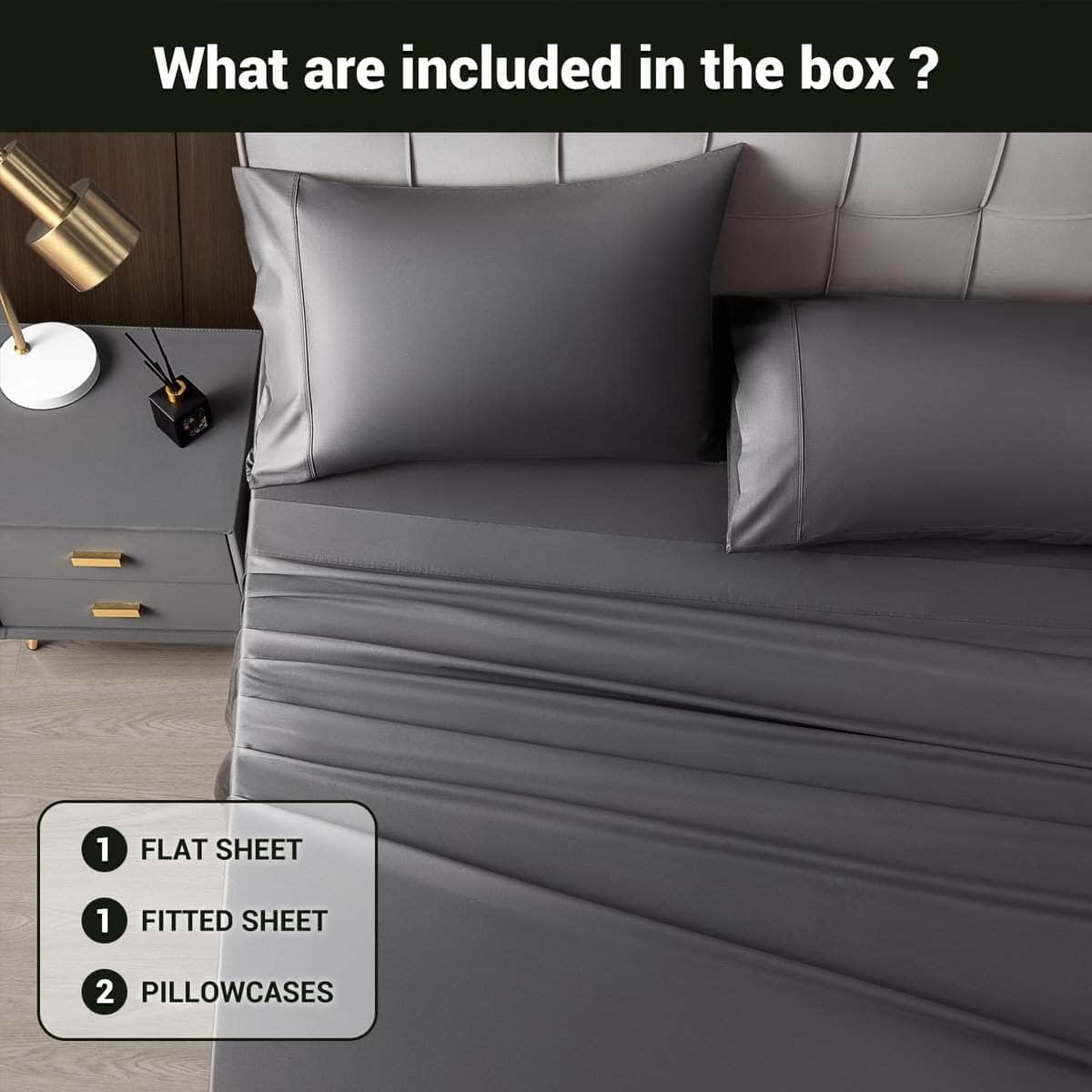 Juego de sábanas de 4 piezas Shilucheng Full, sábanas - Imagen 8