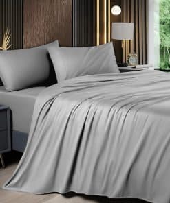 Juego de sábanas completo Shilucheng de 4 -Gris
