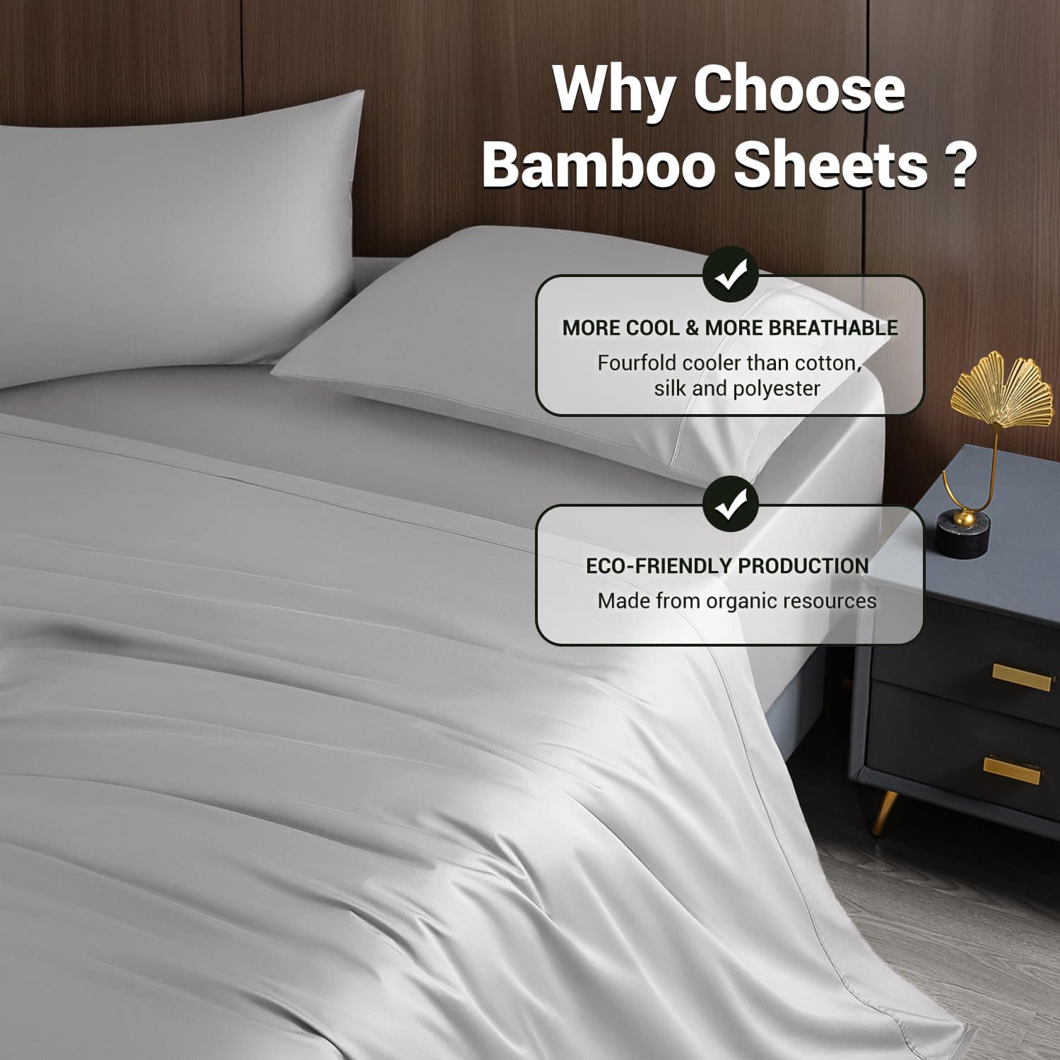 Juegos de sábanas California King Shilucheng de 4 piezas, - Imagen 6