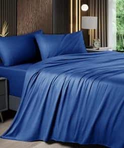 Juego de Sábanas Completo Shilucheng de 4 -Azul Marino