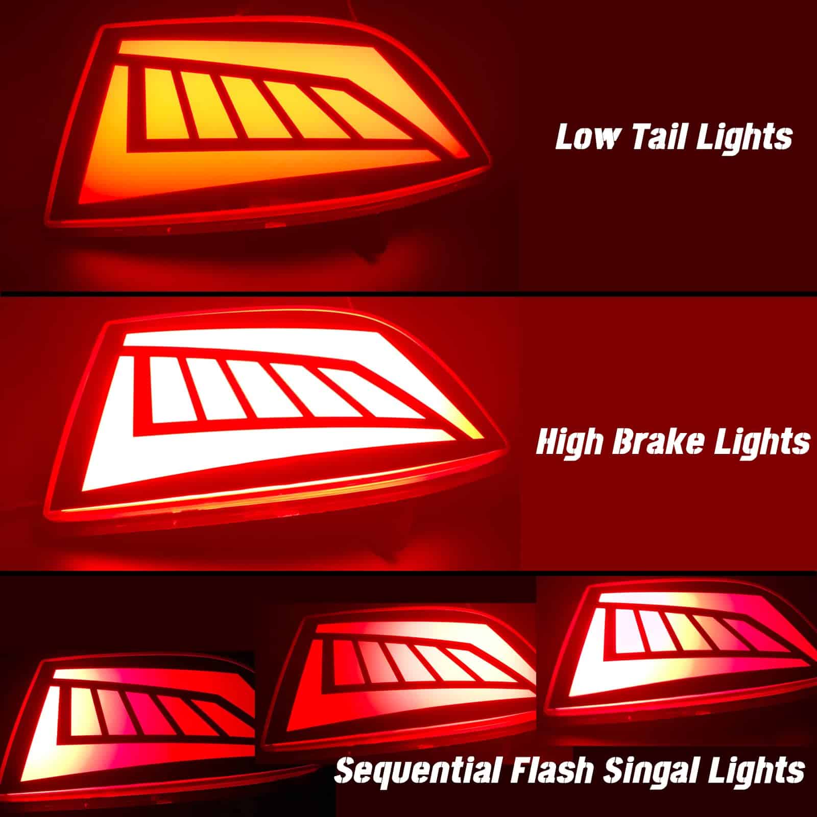 Reflectores de Parachoques Traseros LED Rojos para Honda - Imagen 5
