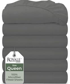 Juego de 6 Sábanas Ajustables Queen Size de Royale Linens -