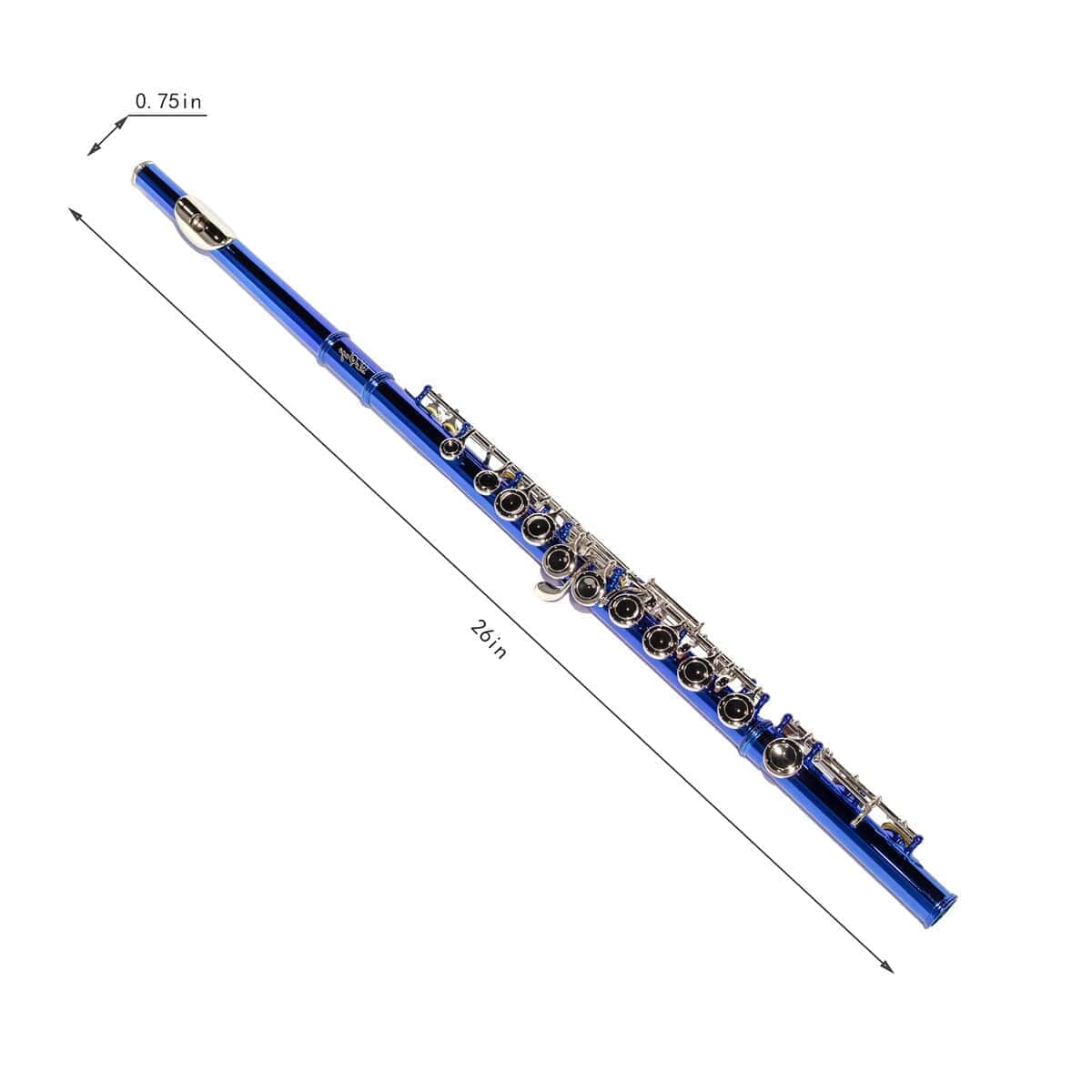 Flauta LeSage en Do de 16 llaves con agujeros cerrados de - Imagen 4