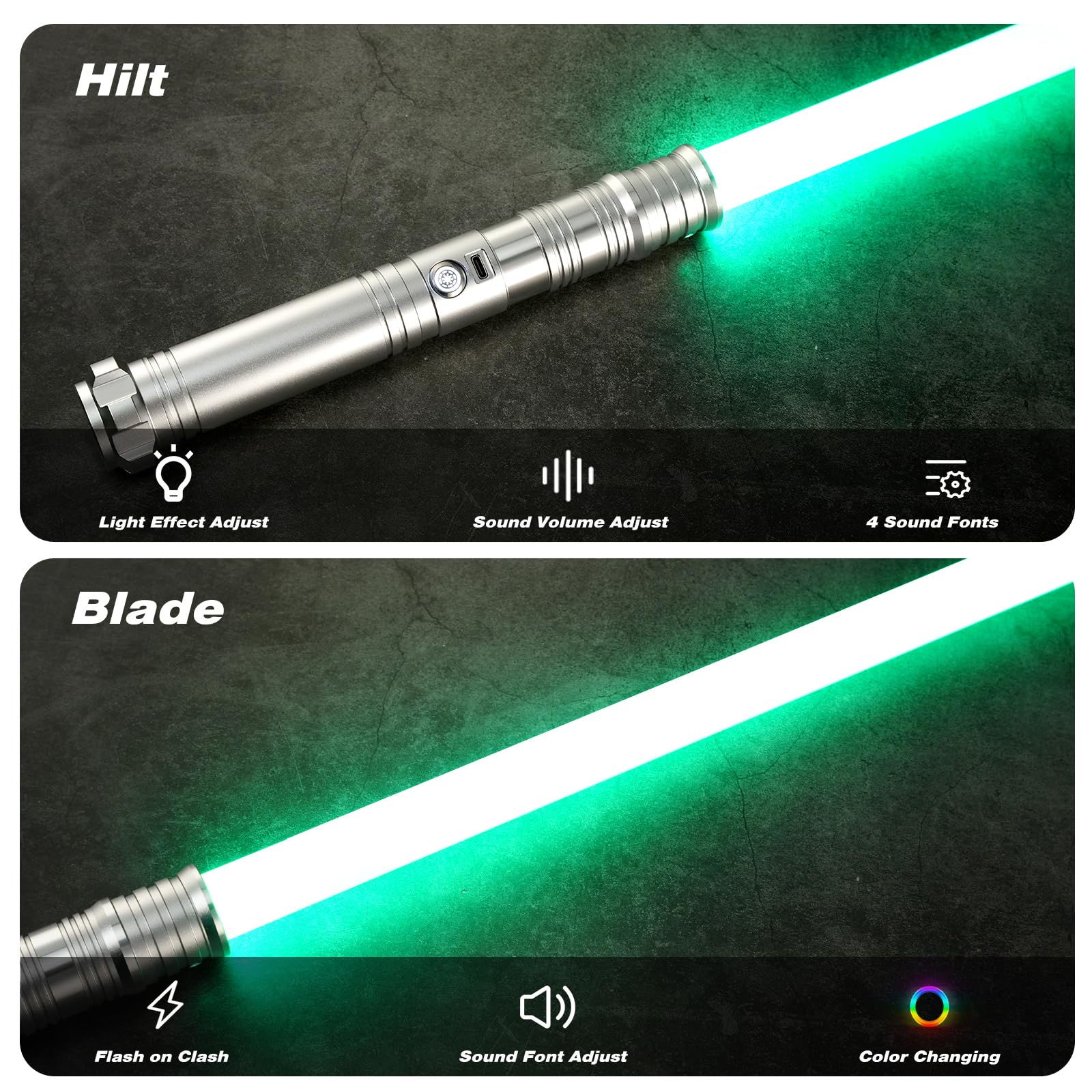 SABLE DE LUZ RGB Personalizado 12 Cambio de Colores, 4 - Imagen 3