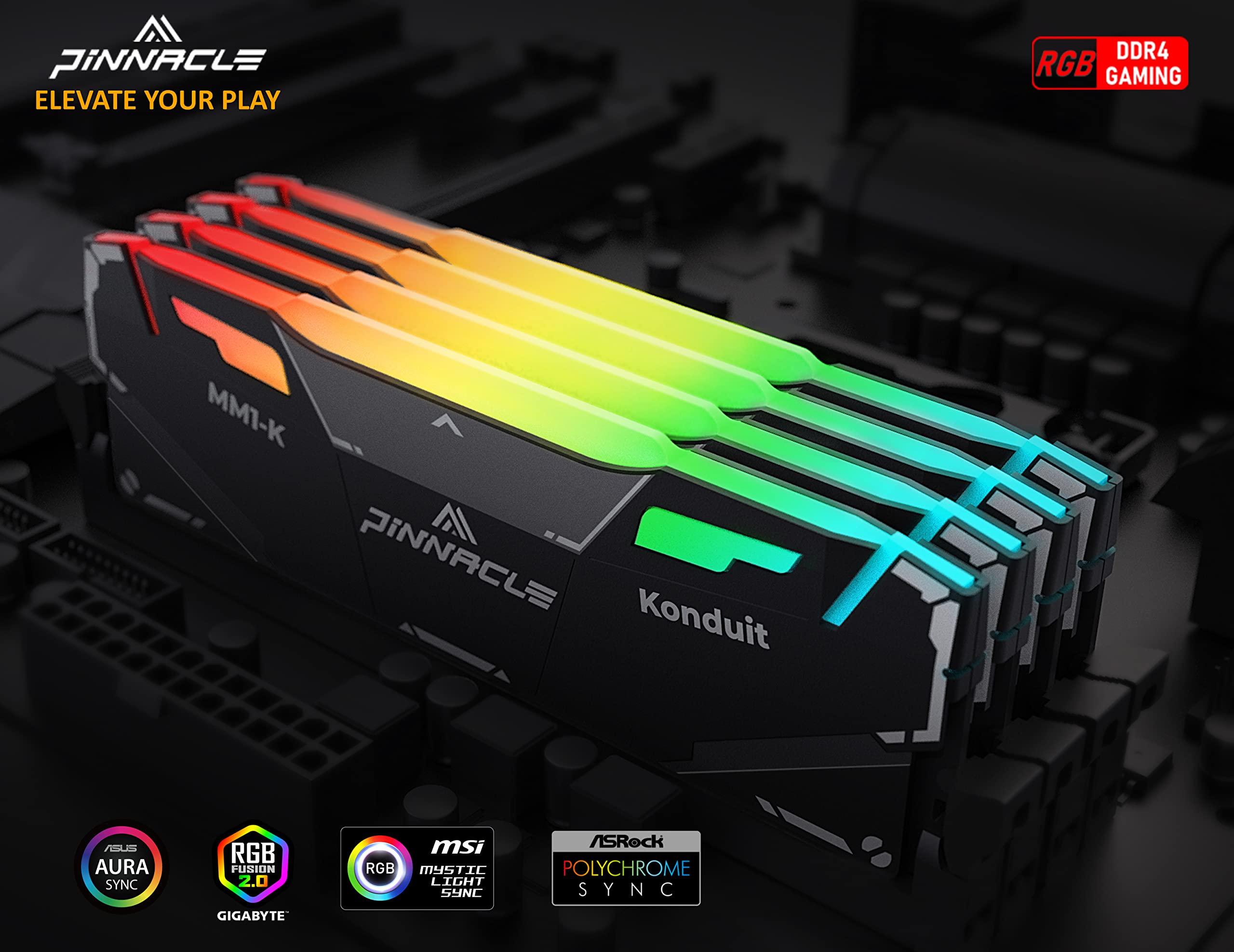 Timetec Pinnacle Konduit RGB 16GB KIT(2x8GB) DDR4 3200MHz - Imagen 4