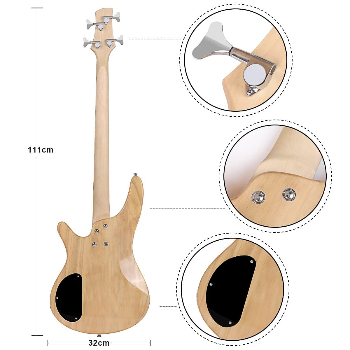 Bajo eléctrico de 4 cuerdas tamaño completo P Bass kit para - Imagen 6