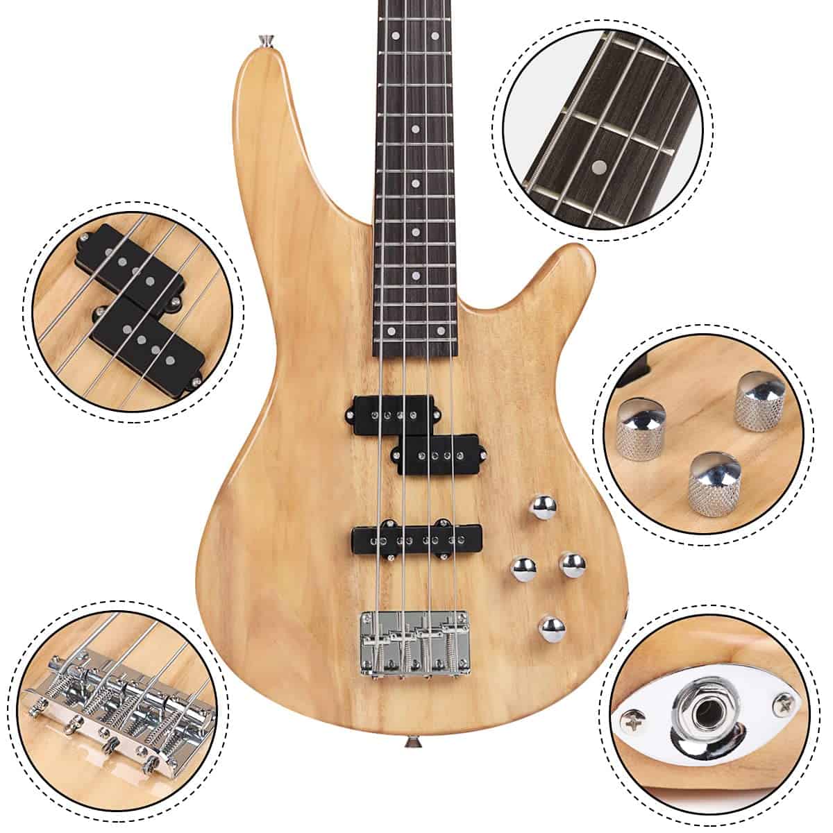 Bajo eléctrico de 4 cuerdas tamaño completo P Bass kit para - Imagen 5