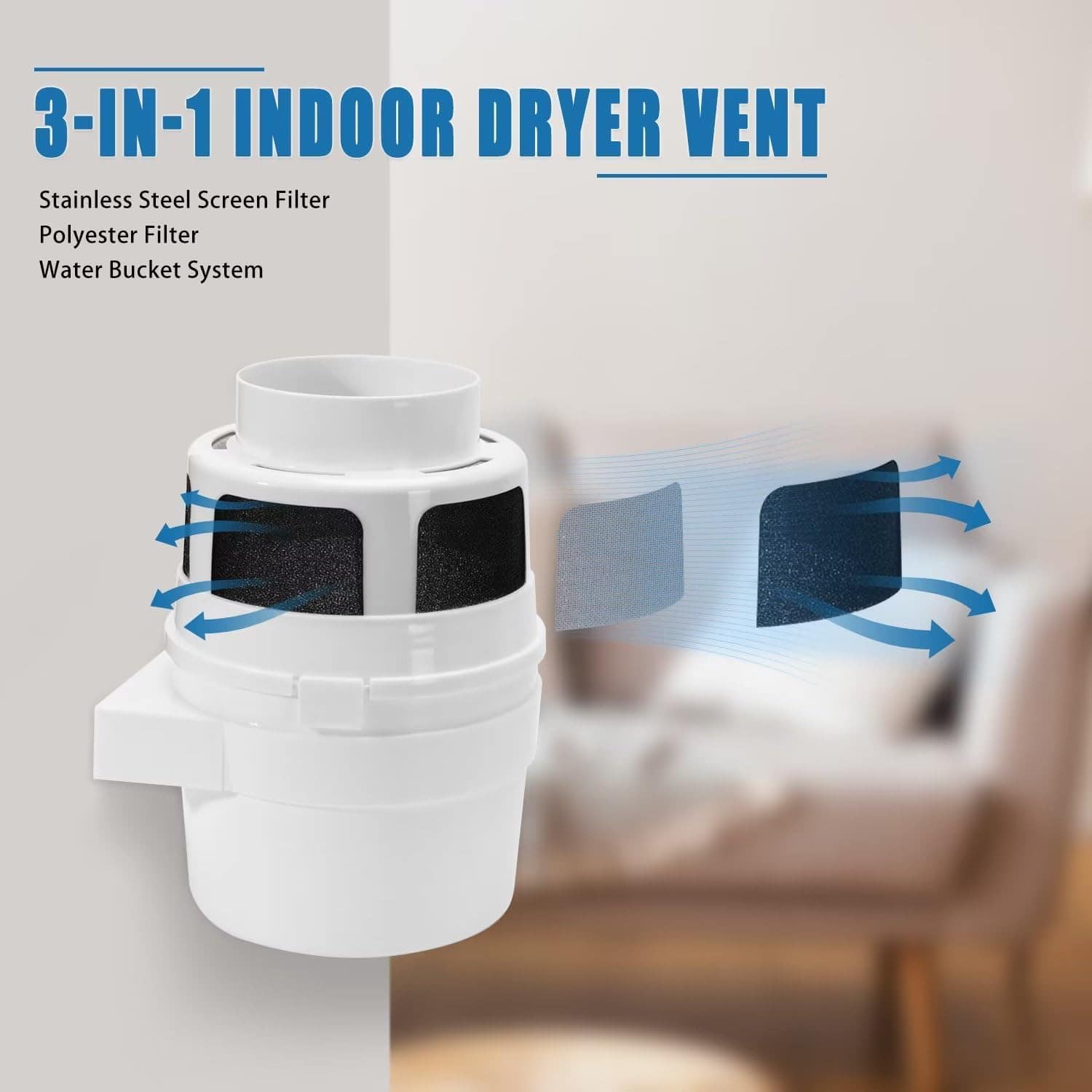 Kit de ventilación de secadora interior NOORNY 3 en 1 con - Imagen 3