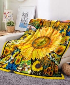 Manta de Girasol Super Suave de Franela para Sofá Cama,