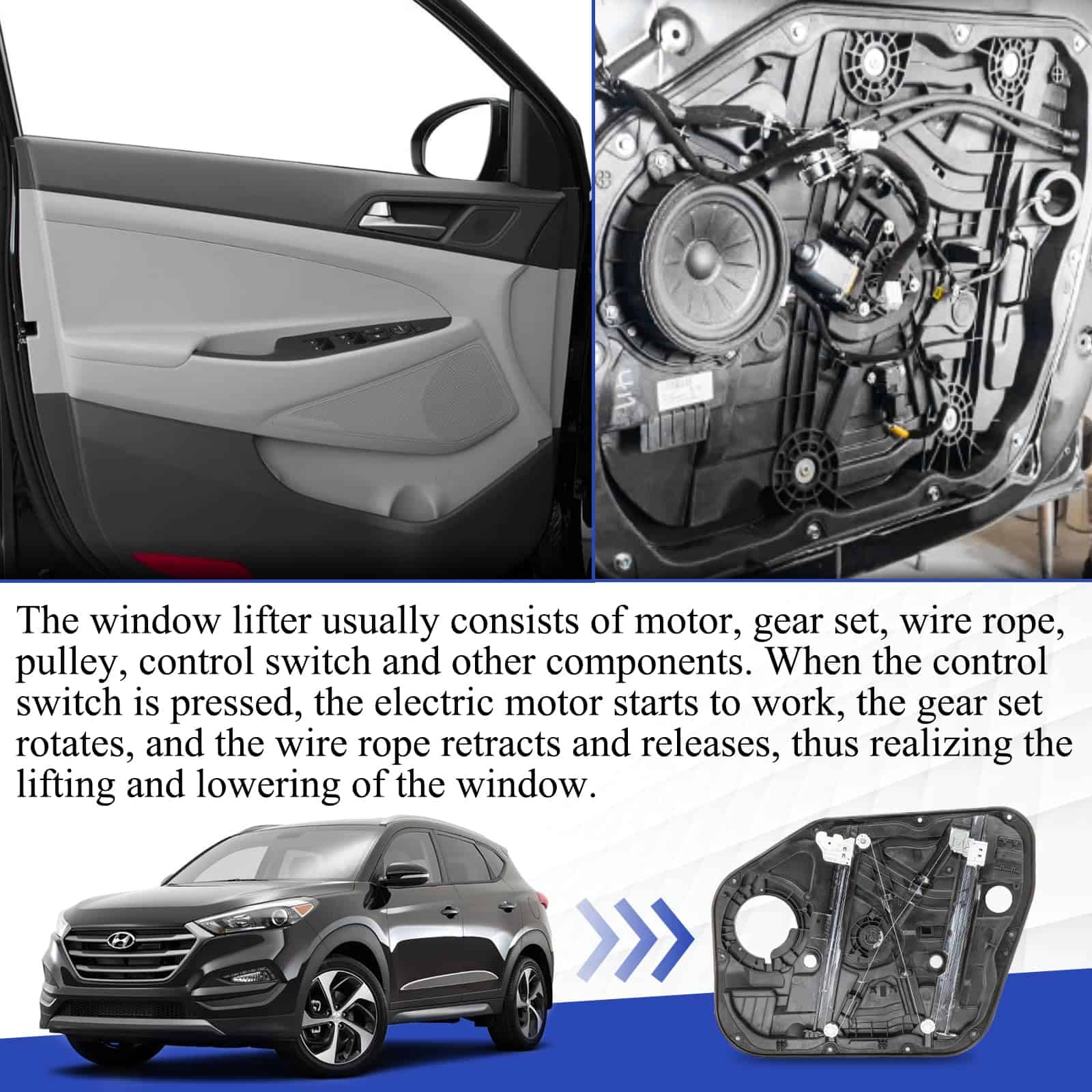 Regulador de Ventana X4XZ OEM de Fábrica sin Motor para - Imagen 6