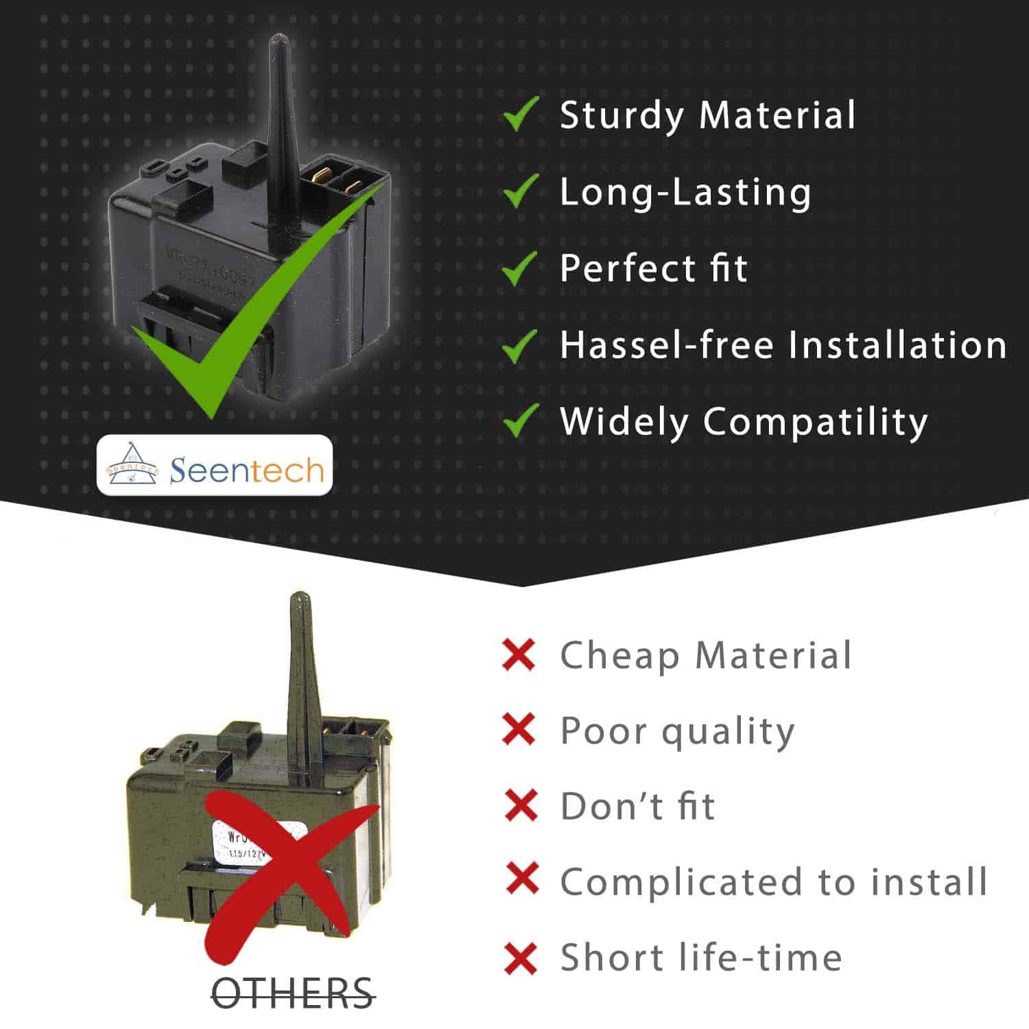 Relevador de Compresor de Refrigerador y Arrancador por - Imagen 5