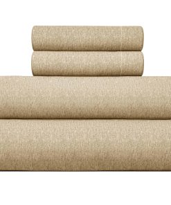 Juego de sábanas Twin XL de 4 piezas - Cómodas, -Beige Jaspe