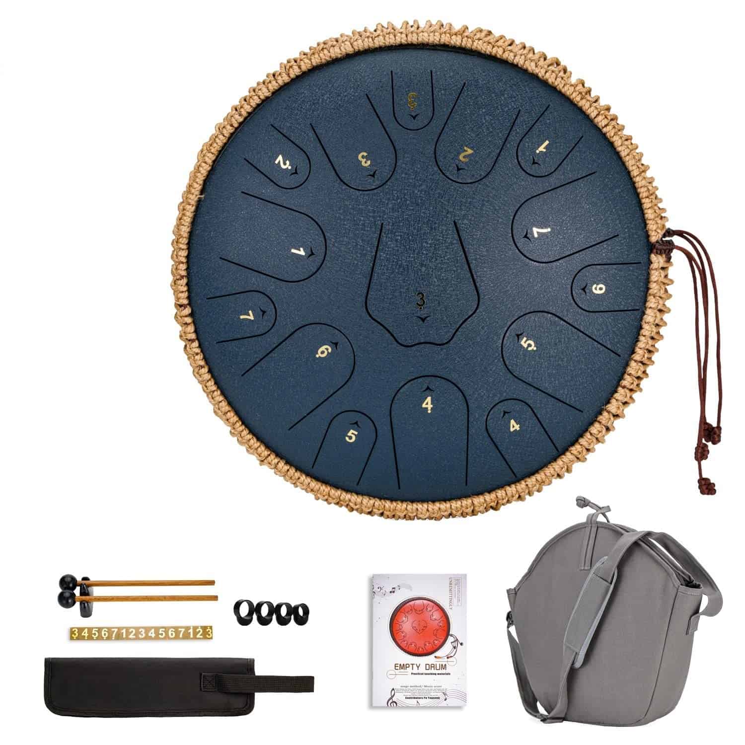 BURNING&LIN Steel Tongue Drum 14 Pulgadas 15 Notas Handpan - Imagen 3