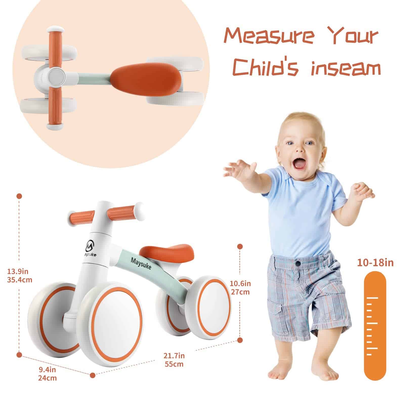 Maysuke Bicicleta de Equilibrio para Bebés Juguete para - Imagen 7