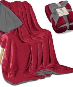 Manta de Sherpa ultra suave reversible, ultra lujosa y