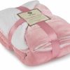 Manta de Sherpa Genteele Súper Suave -Rosa/Blanco